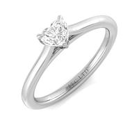JTC LTD Heart Shape Lab Grown Diamond Solitaire Engagement Ring | 3-Prong Setting | D/VVS Diamond | 9K White Gold 2.50Ct-I