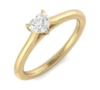 JTC LTD Heart Shape Lab Grown Diamond Solitaire Engagement Ring | 3-Prong Setting | D/VVS Diamond | 9K Yellow Gold 2.00Ct-I