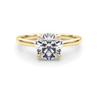 JTC LTD IGI Certified D/VS Round Cut Lab Grown Diamond Engagement Ring for Women | 18K Yellow Gold | 2.00Ct-R