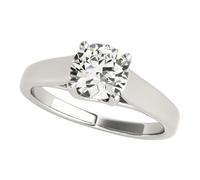 JTC LTD IGI Certified D/VS Round Cut Lab Grown Diamond Silver Engagement Ring for Women | 0.50Ct-N