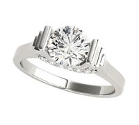 JTC LTD IGI Certified D/VS Round Cut Lab Grown Diamond Silver Engagement Ring for Women | 0.50Ct-N