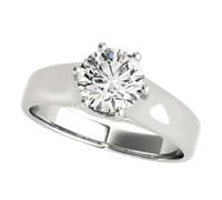 JTC LTD IGI Certified D/VS Round Cut Lab Grown Diamond Silver Engagement Ring for Women | 0.50Ct-S