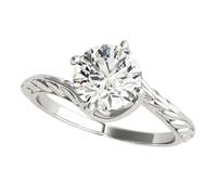 JTC LTD IGI Certified D/VS Round Cut Lab Grown Diamond Silver Engagement Ring for Women | 0.75Ct-I