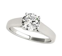 JTC LTD IGI Certified D/VS Round Cut Lab Grown Diamond Silver Engagement Ring for Women | 0.75Ct-L