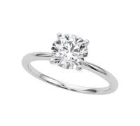 JTC LTD IGI Certified D/VS Round Cut Lab Grown Diamond Silver Engagement Ring for Women | 0.75Ct-O