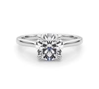 JTC LTD IGI Certified D/VS Round Cut Lab Grown Diamond Silver Engagement Ring for Women | 1.00Ct-P