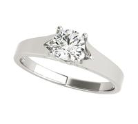JTC LTD IGI Certified D/VS Round Cut Lab Grown Diamond Silver Engagement Ring for Women | 1.00Ct-R