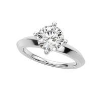 JTC LTD IGI Certified D/VS Round Cut Lab Grown Diamond Silver Engagement Ring for Women | 1.00Ct-S
