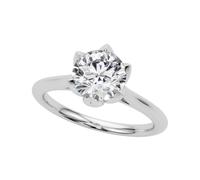JTC LTD IGI Certified D/VS Round Cut Lab Grown Diamond Silver Engagement Ring for Women | Promise Proposal Ring | 0.75Ct-N