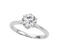JTC LTD IGI Certified D/VS Round Cut Lab Grown Diamond Silver Engagement Ring for Women | Silver Diamond Ring | 0.50Ct-N