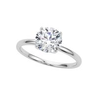 JTC LTD IGI Certified D/VS Round Cut Lab Grown Diamond Silver Engagement Ring for Women | Silver Promise Ring for Women | 2.00Ct-J