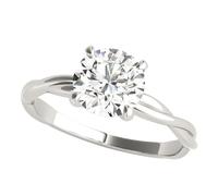 JTC LTD IGI Certified D/VS Round Shape Lab Grown Diamond Twisted Engagement Ring | Platinum | 2.00Ct-K