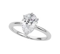 JTC LTD IGI Certified Pear Cut Lab Grown Diamond Solitaire Engagement Propose Ring for Women | D Color VS Clarity | 0.20Ct to 2.00Ct | Solitaire Promise Ring | Man Made UK Fine Jewellery