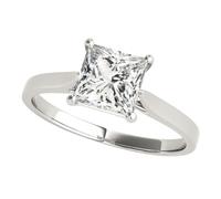 JTC LTD IGI Certified Princess Cut D/VS Lab Grown Diamond Solitaire Engagement Ring for Women | 0.20Ct to 2.00Ct | Prong Set Solitaire Promise Ring | Man Made UK Fine Jewellery
