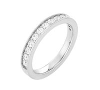 JTC LTD Lab Grown Diamond Half Eternity Wedding Ring for Women | Round Cut 0.25ct to 0.50ct Matching Band | 925 Silver, Solid Gold 9K/18K or Platinum | Elegant Wedding & Anniversary Eternity Style