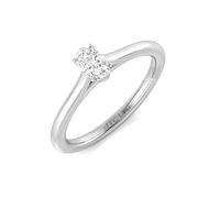 JTC LTD Oval Cut Lab Grown Diamond Solitaire Engagement Ring D VVSSilver 0.50Ct-I