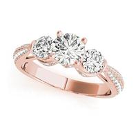 JTC LTD Round Lab Grown Diamond Solitaire Set Engagement Ring | 9K Rose Gold | 2.00Ct-I