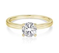 JTC LTD Yellow Gold Diamond Engagement Ring for Women | 0.20 to 1.0 Carat Solitaire in 9KT UK Hallmarked Yellow Gold | Natural Diamond Best Gift For Her (0.20, carats, O)