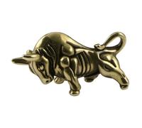 JTDZ Antique Figurines Collection Pure Copper Wall Street Bull Small Statue Ornament for Home Office Garden Display Decor