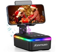 JTEMAN Gifts for Men Women,Cell Phone Stand with Bluetooth Speaker,LED Light,and Lanyard,Cool Tech Gadgets,Unique Birthday Gifts for Men Husband Mom Dad