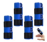 JTENGYAO 4 Pack Finger Splint, Enhanced Trigger Finger Brace with Dual Aluminum Stays, Adjustable Support Finger Splints for Arthritis, Tendonitis, Broken Fingers, Day & Night Immobilization (Blue)