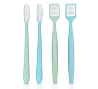 JTENGYAO 4pcs Foot File Set, Mini Foot Exfoliators for Toe Gaps & Sensitive Areas and Mini Foot Scrapers for Hard Skin & Callus Removal, Blue & Green