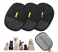 JTENGYAO Pet Hair Remover Glove, 3 Pack Static Removal Gloves Pet Hair, Reusable Pet Grooming Gloves, Waterproof and Wear-resistant, Dual-Sided Grooming Glove for Dogs & Cats, Reusable Pet Hair Remov