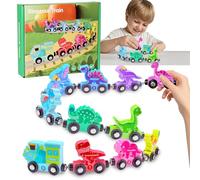 JTENGYAO Wooden Magnetic Train Toys for 1 2 3 Year Old Boys Girls, 1+ Kids Animal Farm Games with Track Mat, Educational Montessori Toys for Girls Age 2 3 Easter Birthday Gift