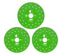 JTEX 4-1/2" Rock Slab Grinding Disc for Angle Grinder, 7/8" Arbor, Ultra-Thin Diamond Chamfered Saw Blades for Cutting and Grinding (3-Pack)