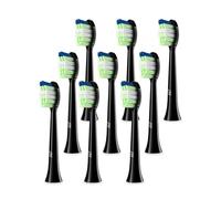 JTF Replacement Toothbrush Heads Sonic Brush Heads Replacement Refills Compatible with JTF P200 Electric Rechargeable Toothbrushes (Black, (Pack of 9))