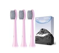 JTF Soft Replacement Toothbrush Heads - Sonic Brush Heads Replacement Refills Compatible with JTF P200 Electric Rechargeable Toothbrushes for Adults(Pink, Pack of 3)