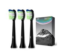 JTF Standard Replacement Toothbrush Heads - Sonic Brush Heads Replacement Refills Compatible with JTF P200 Electric Rechargeable Toothbrushes for Teeth Cleaning(Black, Pack of 3)