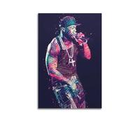 JTFCKH 50 Cent Rapper Music Signed Limited Album Cover Prints Posters Canvas Wall Art Room Aesthetic Posters Music Classroom Bedroom Wall Decor Art 20x30inch(50x75cm) Unframe-style