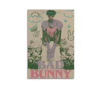JTFCKH Bad Bunny Rapper Music Signed Limited Album Cover Prints Posters Canvas Wall Art Room Aesthetic Posters Music Classroom Bedroom Wall Decor Art 12x18inch(30x45cm) Unframe-style