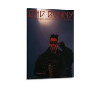 JTFCKH Bad Bunny Rapper Music Signed Limited Album Cover Prints Posters Canvas Wall Art Room Aesthetic Posters Music Classroom Bedroom Wall Decor Art 24x36inch(60x90cm) Frame-style