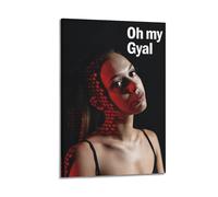 JTFCKH Bad Gyal Rapper Music Signed Limited Album Cover Prints Posters Canvas Wall Art Room Aesthetic Posters Music Classroom Bedroom Wall Decor Art 16x24inch(40x60cm) Frame-style