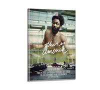 JTFCKH Childish Gambino Rapper Music Signed Limited Album Cover Prints Posters Canvas Wall Art Room Aesthetic Posters Music Classroom Bedroom Wall Decor Art 16x24inch(40x60cm) Frame-style