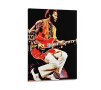 JTFCKH Chuck Berry Rapper Music Signed Limited Album Cover Prints Posters Canvas Wall Art Room Aesthetic Posters Music Classroom Bedroom Wall Decor Art 24x36inch(60x90cm) Frame-style