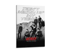 JTFCKH EXO Don’t Mess Up My Tempo Rapper Music Signed Limited Album Cover Prints Posters Canvas Wall Art Room Aesthetic Posters Music Classroom Bedroom Wall Decor Art 24x36inch(60x90cm) Frame-style
