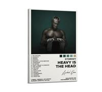 JTFCKH Heavy Is The Head Stormzy Rapper Music Signed Limited Album Cover Prints Posters Canvas Wall Art Room Aesthetic Posters Music Classroom Bedroom Wall Decor Art 12x18inch(30x45cm) Frame-style