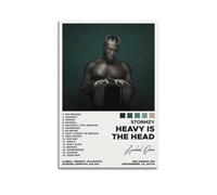 JTFCKH Heavy Is The Head Stormzy Rapper Music Signed Limited Album Cover Prints Posters Canvas Wall Art Room Aesthetic Posters Music Classroom Bedroom Wall Decor Art 16x24inch(40x60cm) Unframe-style