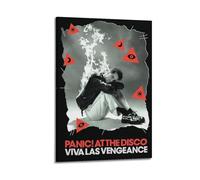 JTFCKH Panic At The Disco Rapper Music Signed Limited Album Cover Prints Posters Canvas Wall Art Room Aesthetic Posters Music Classroom Bedroom Wall Decor Art 12x18inch(30x45cm) Frame-style