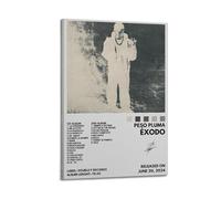 JTFCKH PESO PLUMA EXODO Rapper Music Signed Limited Album Cover Prints Posters Canvas Wall Art Room Aesthetic Posters Music Classroom Bedroom Wall Decor Art 08x12inch(20x30cm) Frame-style