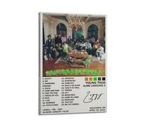 JTFCKH Young Thug Slime Language 2 Rapper Music Signed Limited Album Cover Prints Posters Canvas Wall Art Room Aesthetic Posters Music Classroom Bedroom Wall Decor Art 20x30inch(50x75cm) Frame-style