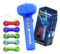 Jtffjsy String Rope Launcher,5 Fluorescent Ropes Glow in the Dark,Zip String,USB-Rechargeable,Electric,Outdoor Toy Viral, Fidget Toy