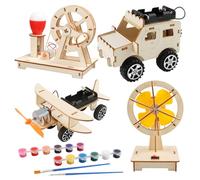 JTgugu Experiment Kits STEM Toys for Kids, Wooden Science Experiments & Engineering Kits, Robot Car Building Model Maker Set, Science Toy for Boys Girls, Activity Educational Toys Birthday Gifts
