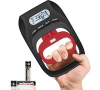 JTHEW Grip Strength Tester - Digital Hand Dynamometer of Large Strength Range 390lbs/180kg with Precise Sensor & Adjustable Handle for Sports Rehab & Clinical (Black&Red)