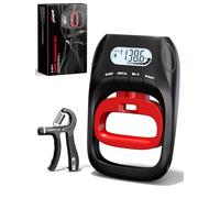 JTHEW Grip Strength Tester Trainer - Electronic Hand Dynamometer of 400lbs/180kg & Grip strengthener with Adjustable Resistance for Sports