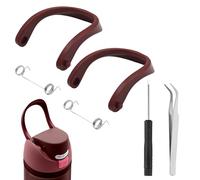 JTJEI 2pcs Handles for Owala FreeSip 24oz 32oz, Water Bottle Cap Carry Loop Handle, Replacement Parts for Owala Cup 16/25/40oz Easy Bottle Top Lid Cap Replacement Accessories, BPA-Free (Black Cherry)