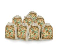 JTKBNVM 8 PCS Muslin Bags Ancient Map World Globe Drawstring Gift Bags Reusable Sachet Bag for Spice Empty Small Burlap Gift Pouches for Cooking Jewelry Tea